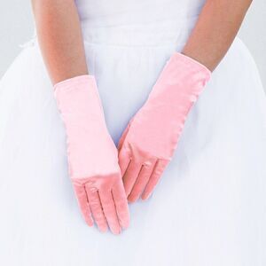 1/2 OFF Dressy Pink Satin Wedding Gloves